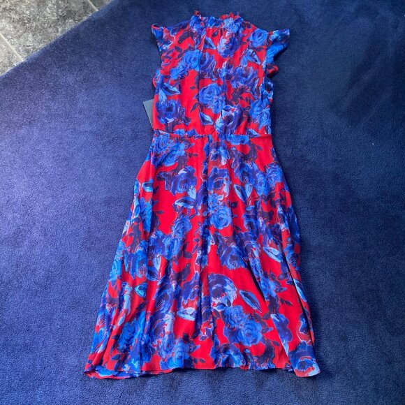 NWT Red & Blue Floral Julia Jordan Dress Sz 10 - Picture 5 of 8
